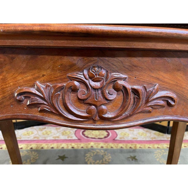 Wood Louis XV Walnut Games Table For Sale - Image 7 of 9