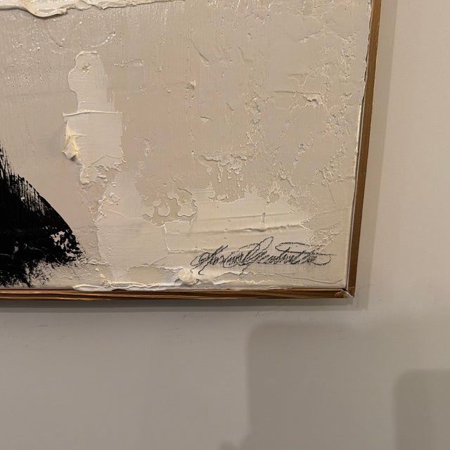 Abstract Black and White Paintings by Karina Gentinetta - A Pair For Sale - Image 4 of 7
