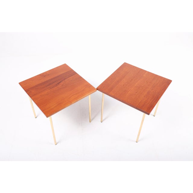 Mid-Century Modern Danish Side Tables in Solid Teak by White & Mølgaard for France & Søn, Set of 2 For Sale - Image 3 of 5