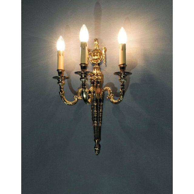 Palace 3 Lights Wall Sconce in Gold Plate by Aggiolight For Sale - Image 9 of 11