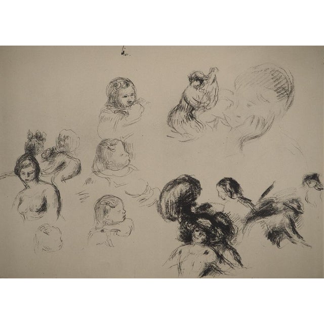 Pierre-Auguste RENOIR (1841-1919) Child's study sheet, 1956 Lithograph enhanced with stencil (Jacomet workshop) Unsigned...