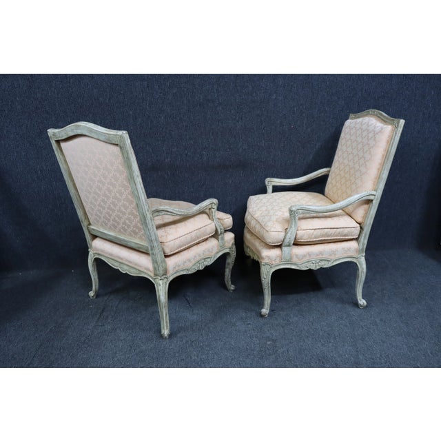 Wood Country French Bergeres Pair. For Sale - Image 7 of 13