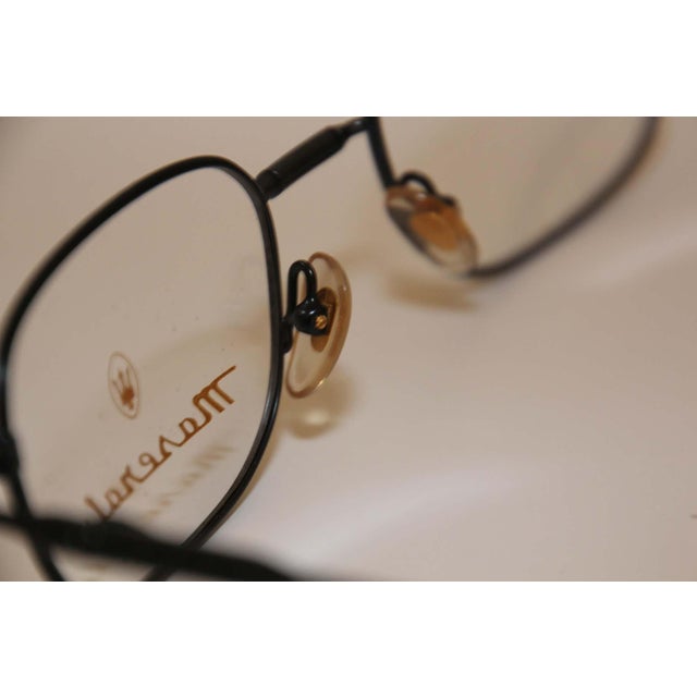 Modern Vintage Maserati Eyeglasses, Hand-Crafted Titanium, 1980s Italy Style For Sale - Image 3 of 14