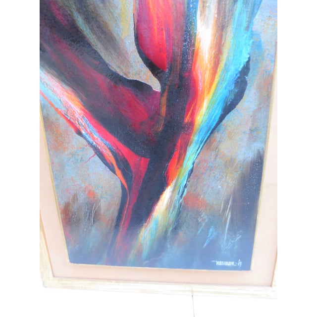 1960s Leonardo Nierman Oil on Panel Painting 1969 For Sale - Image 5 of 15