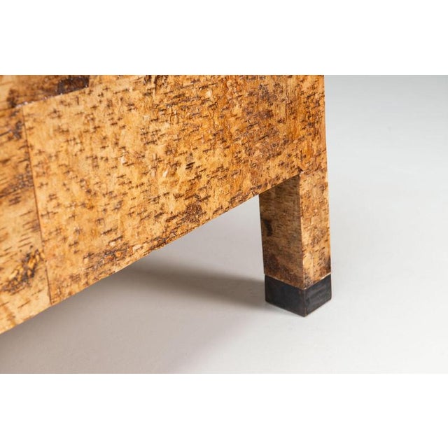 Sculptural Birchwood Sofa in Birch Bark and Leather from Werner Neumann, the Netherlands, 2010 For Sale - Image 18 of 18