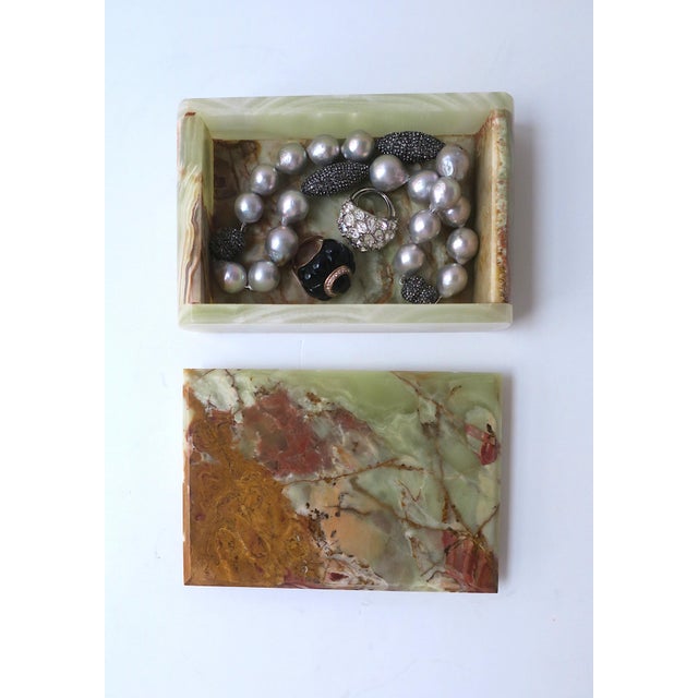 Italian Onyx Marble Box, 1970s Italy For Sale - Image 4 of 11