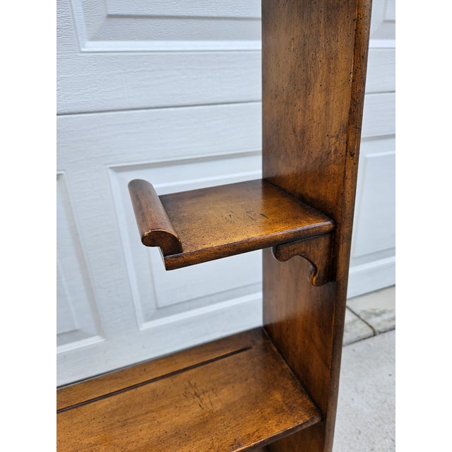 Brown Chippendale Wooden Floor or Wall Mount Etagere For Sale - Image 8 of 13