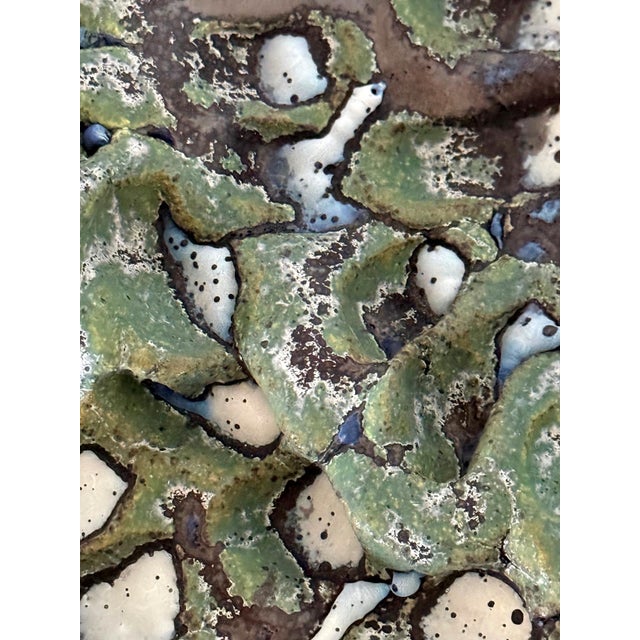 Green Large Japanese Contemporary Stoneware Glazed Plate by Satoru Hoshino For Sale - Image 8 of 15