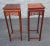 A Stunning slender Pair of mid 20th century Chinese Hongmu Stands Pedestals / Plant Stands. Measures 12.5" in width, 12.5"...