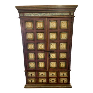 Peruvian South Cone Trading Co Hand Made Armoire For Sale