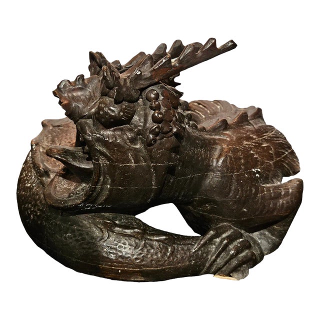 19th Century Continental Carving of a Dragon For Sale