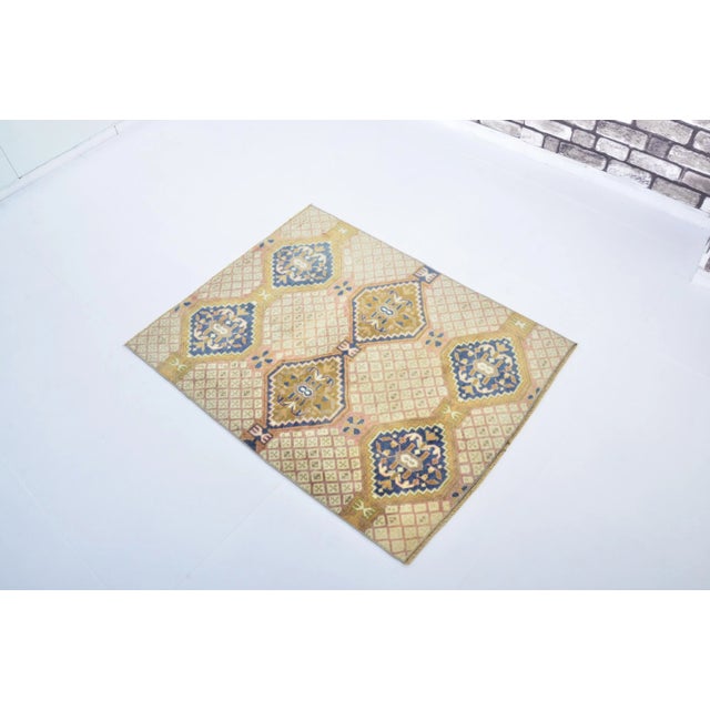 1960s Goldenroad Unique Vintage Small Handmade Rug For Sale In Phoenix - Image 6 of 11