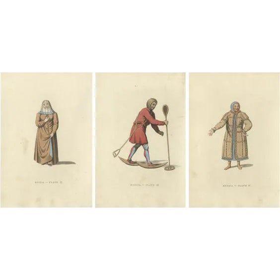 Traditional Attire of the Ostiak: Siberian Culture, 1814, Print For Sale
