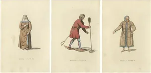 Traditional Attire of the Ostiak: Siberian Culture, 1814, Print
