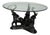 Vintage Bronze Elephant Trio Coffee Table with Round Beveled Glass Top For Sale