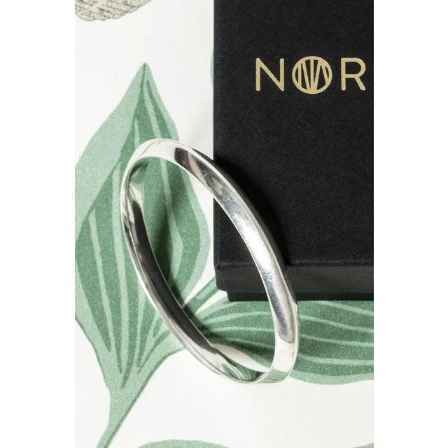 Modern Modernist Silver Bangle from Hans Hansen, 1960s For Sale - Image 3 of 6