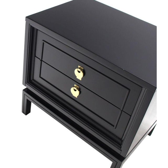 Mid Century Modern Ebonized Black Lacquer End Tables a Pair Chairish