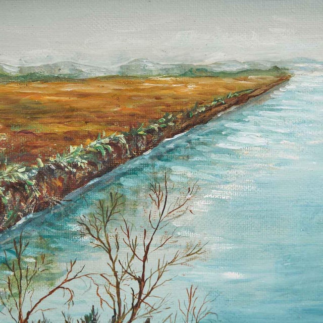 Velio Sanvito, Water and Nature, 1973, Oil on Canvas For Sale - Image 4 of 7