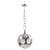 Silver Vintage Chromed Metal and Glass Pendant Lamp by Oscar Torlasco, 1970s For Sale - Image 8 of 8