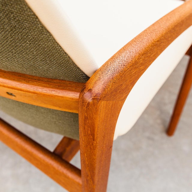 Brown Restored 1970s Danish Modern Henning Kjaernulf Dining Chairs in Teak and Leather For Sale - Image 8 of 13