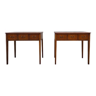 Banks Coldstone Co. Cherry Console Tables (Pair) For Sale