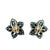 Italian Black Onyx Flower Earrings in 18k White Gold For Sale In Miami - Image 6 of 17