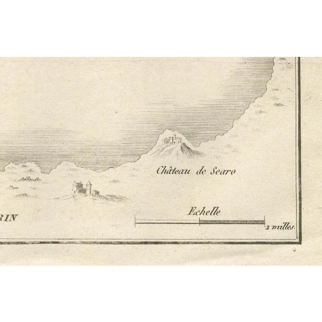 Engraved Map of the Volcano Islands of Santorini by Portier, 1790s For Sale - Image 5 of 10
