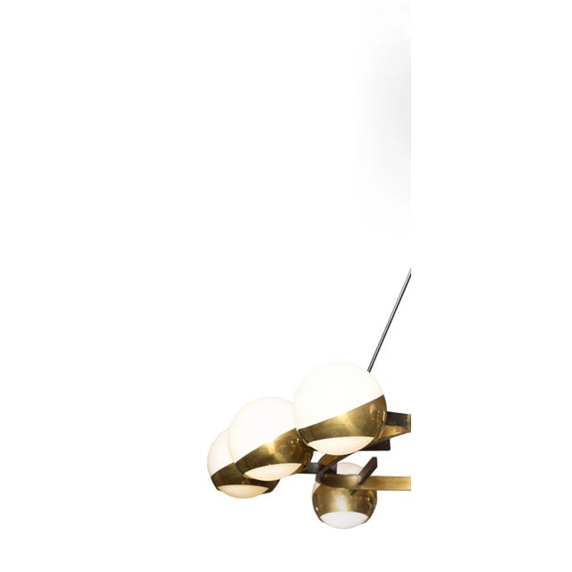 Mid-Century Modern 1950s Chandelier by Stilnovo For Sale - Image 3 of 3