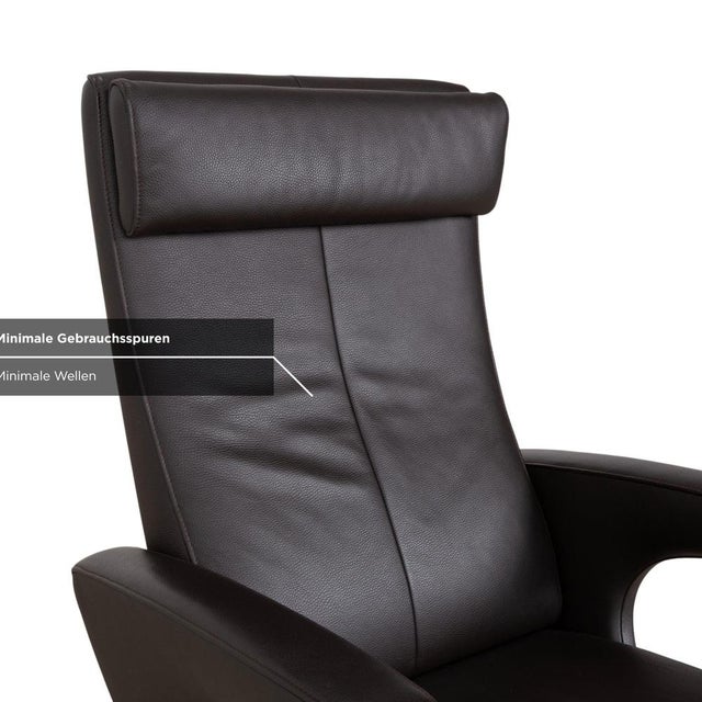 Brown Leather Lounge Chair from FSM Smile For Sale - Image 8 of 15