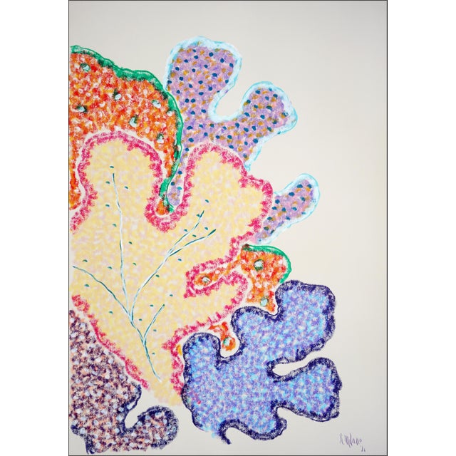 2020s 2026, Illustration Style Marien Diptych, Vivid Coral Beings, Colorful Seascape on Paper by Romina Milano For Sale - Image 5 of 9