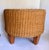 Contemporary 1970s Boho Chic Round Wicker Ottoman Footstool With Wood Legs For Sale - Image 3 of 10