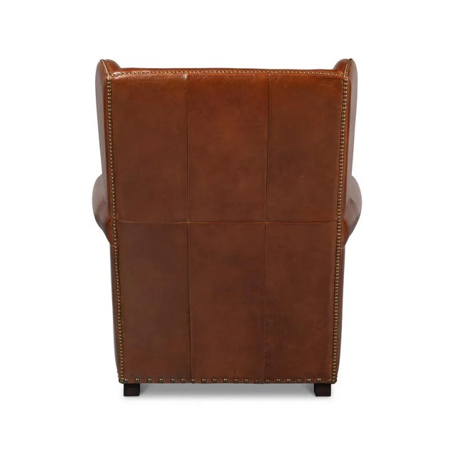 Classic Leather Armchair For Sale - Image 4 of 12