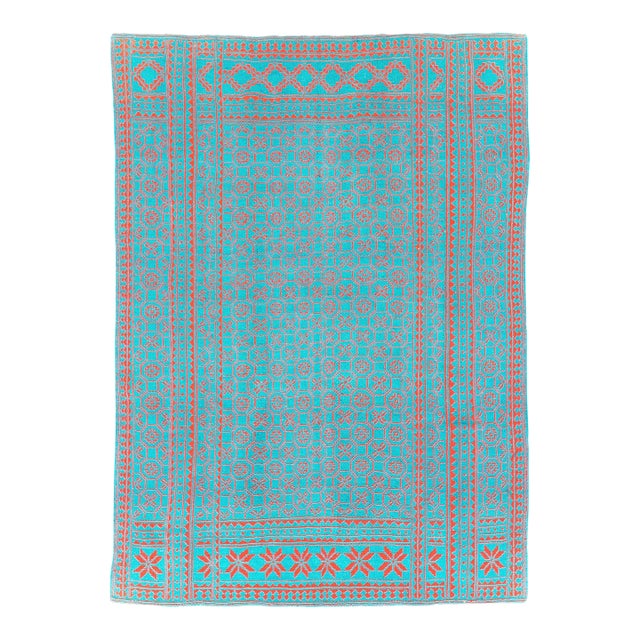 Mid-20th Century Handmade Persian Flat-Weave Kilim Room Size Carpet For Sale