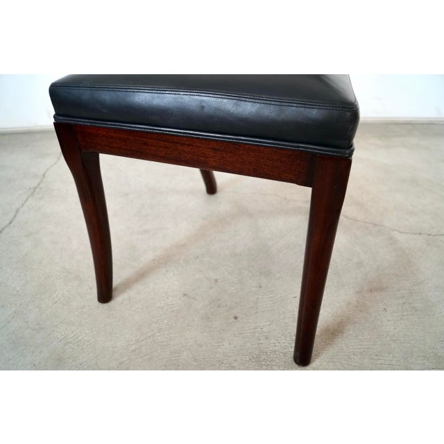 Hollywood Regency Leather Klismos Side Chair by Mirak For Sale - Image 9 of 12