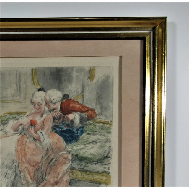 Antoine Calbet, Scene Galante au XVIII eme Siecle #1 For Sale In San Francisco - Image 6 of 7
