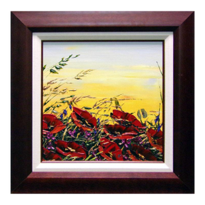Maya Eventov Papaveri I Original Acrylic Painting on Canvas H.Signed Floral Art