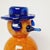 Blue Bohemian Glass Snowman Figure, 1970s For Sale - Image 8 of 16
