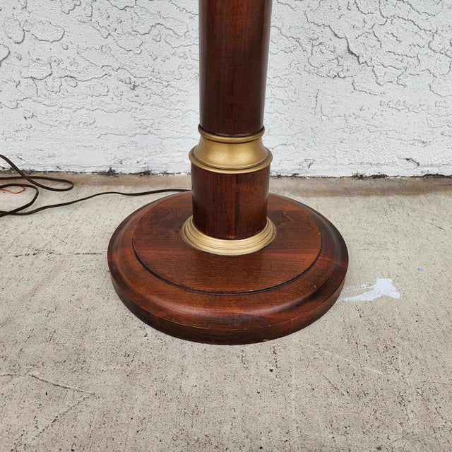 Brown Vintage Floor Lamp With Table For Sale - Image 8 of 14