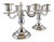 Silver-Plated Metal Candelabra, 1900s For Sale