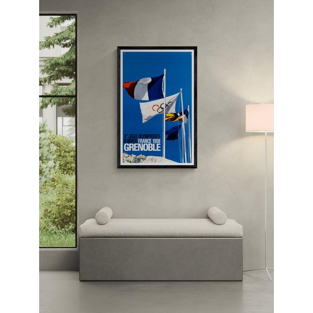 Olympia Grenoble – 1968 – Original Vintage Olympic Poster – Mid-Century Modern – 100x62 cm This original 1968 Winter...