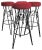 Mid-Century Brutalist Style Wrought Iron Bar Stools, 1960s, Set of 4 For Sale