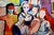 Five figures gathered of old friends--the best friends-- by San Francisco artist Michael William Eggleston (American, 20th...
