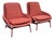 Blu Dot Field Craig Red Lounge Chairs, Pair For Sale
