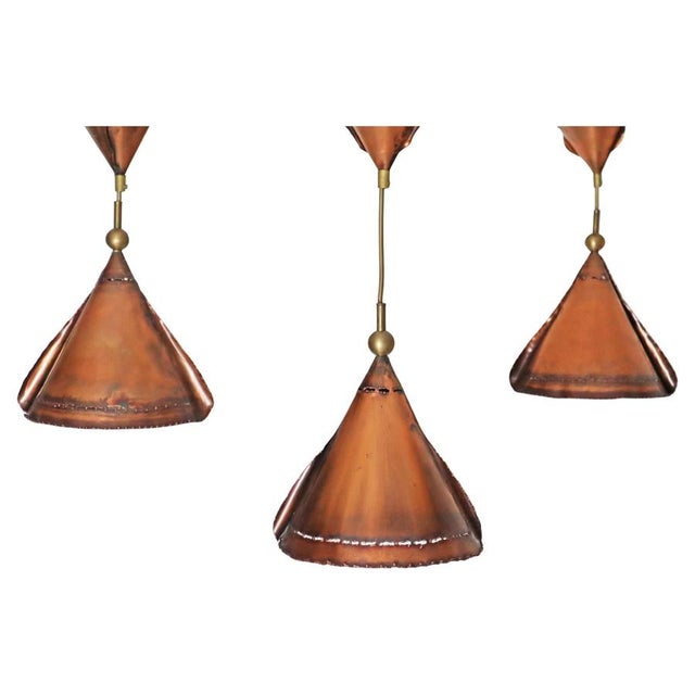 Brutalist Copper Lamps from Koch & Söhne, Germany, 1970s, Set of 3 For Sale - Image 17 of 17