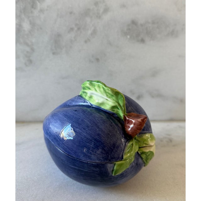 Ceramic Set of 3 Italian Lidded Fruit Dishes For Sale - Image 7 of 13