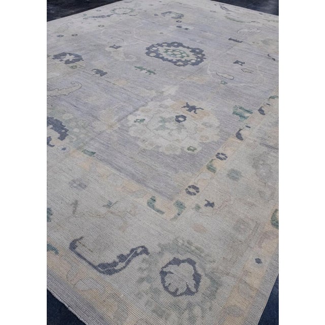 Turkish Turkish Oushak Rug 12' x 16' For Sale - Image 3 of 8
