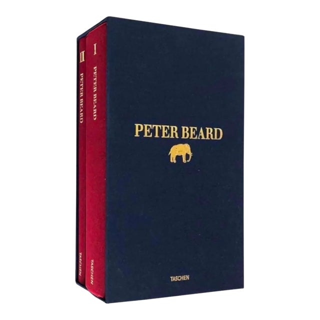 Peter Beard Taschen Slipcovered Sealed Double Set of Books For Sale