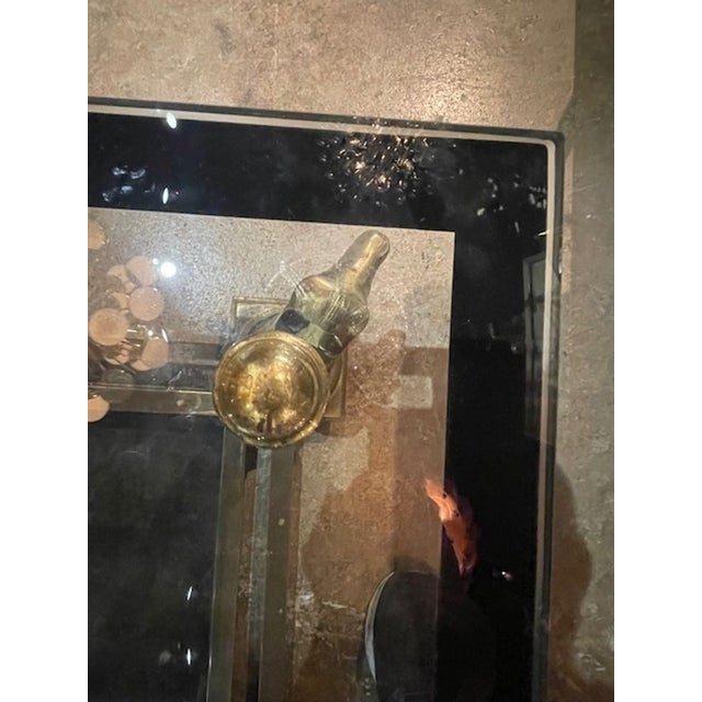 Interesting vintage glass coffee table with horse base. Makes an interesting statement. Circa 1940