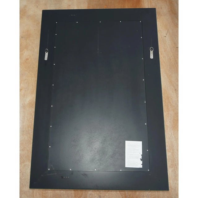 Silver Large Triple Bevelled Edge Wall Hanging Mirror Designed to Pull Light For Sale - Image 8 of 9