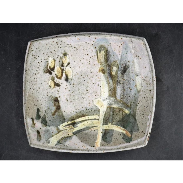 Mid Century Abstract Joel Edwards Shallow Pottery Bowl For Sale In Seattle - Image 6 of 6